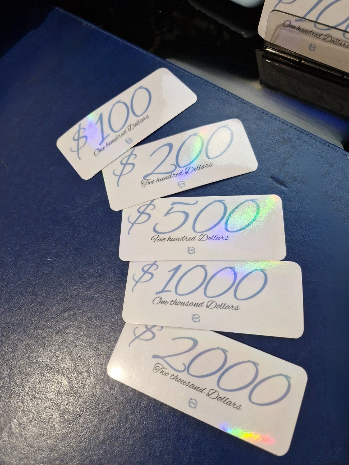 Holographic Cash Placeholders - Denominations Bundle - Cash Stuffing Essentials