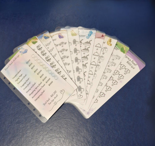 10k Travel fund binder bundle with built-in envelopes